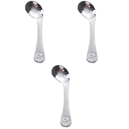 3Pcs Silver Feeding Spoon Lightweight Utensil 2