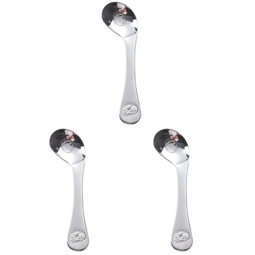 3Pcs Silver Feeding Spoon Lightweight Utensil 1