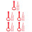 30Pcs Red Plastic Pull Up Rings for Playpen Walking Support 9