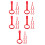 30Pcs Red Plastic Pull Up Rings for Playpen Walking Support 6