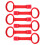 30Pcs Red Plastic Pull Up Rings for Playpen Walking Support 2