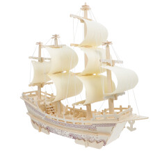 4Pcs Wooden Model Sailboats DIY Craft Kit for Kids Play