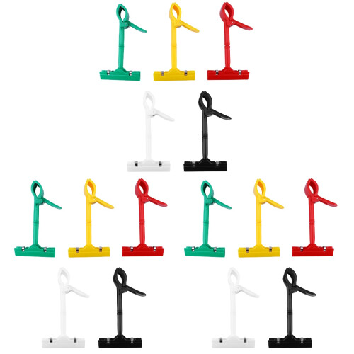 15Pcs Rotatable Plastic Label Clamps Assorted Colors for Sign Display 2