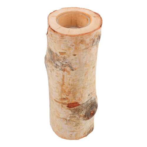 2Sets Wooden Tea Light Candle Holders Rustic Light Brown Decor Stand