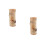 2Sets Wooden Tea Light Candle Holders Rustic Light Brown Decor Stand 3