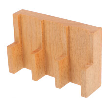 5Pcs Wood Sushi Roll Storage Rack Elegant Khaki Serving Dish
