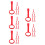 30Pcs Red Plastic Pull Up Rings for Playpen Walking Support 8