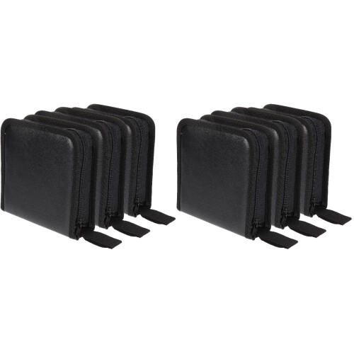 6Pcs Black Small Cd Case Portable Zipper Cd Storage Bag 40 Capacity 1