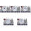 5Pcs Silver Decorative Twin Tower Clock Classic Retro Clock for Home 5