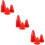 60Pcs Durable Plastic Training Cones for Roller Skating Red Mini 11