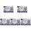 5Pcs Silver Decorative Twin Tower Clock Classic Retro Clock for Home 4