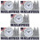 5Pcs Silver Decorative Twin Tower Clock Classic Retro Clock for Home 10