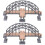 2Pcs Children Train Bridge Grey Plastic Accessory Creative Play Toy 4