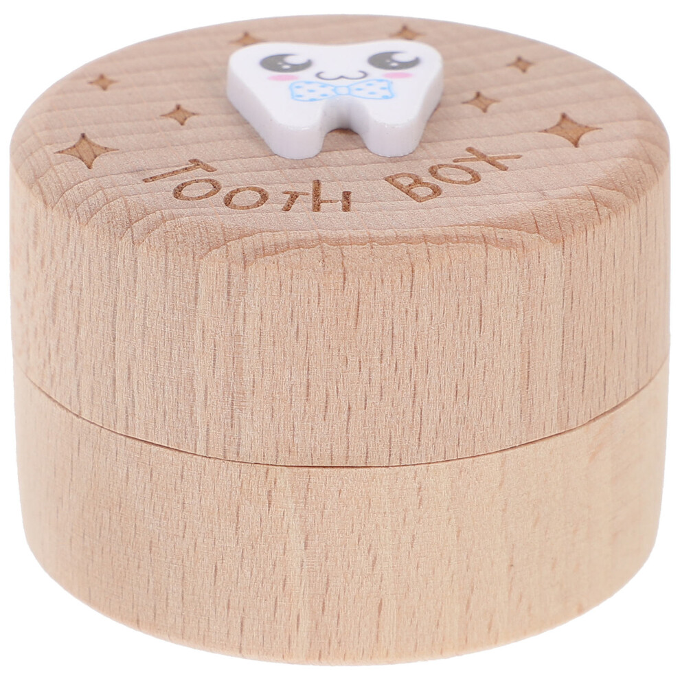 3Pcs Toddler Tooth Holder Wooden Portable Childhood Brown Villcase