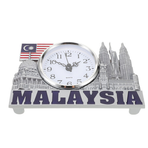 5Pcs Silver Decorative Twin Tower Clock Classic Retro Clock for Home 1