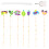 14Pcs Bright Felt Kids Classroom Hanging Decorations with Vehicles 1