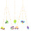 14Pcs Bright Felt Kids Classroom Hanging Decorations with Vehicles 2