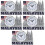 5Pcs Silver Decorative Twin Tower Clock Classic Retro Clock for Home 9
