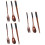 3 Sets Portable Camping Picnic Tableware Wooden Fork Spoon Chopsticks 8