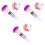 3Pcs Soft Nail Dust Removing Brushes Multi Color for Nail Art 3
