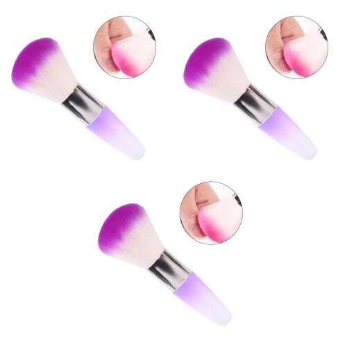 3Pcs Soft Nail Dust Removing Brushes Multi Color for Nail Art 2