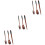 3 Sets Portable Camping Picnic Tableware Wooden Fork Spoon Chopsticks 6
