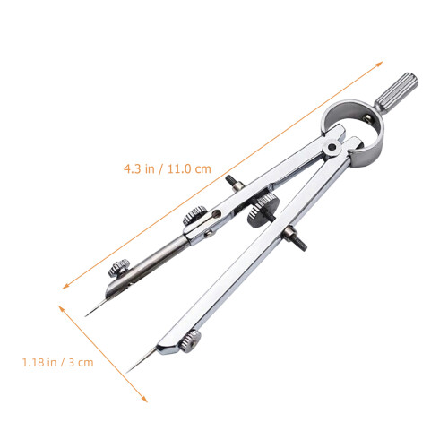 3Pcs Metal Spring Compass Daily Use Portable Silver Accessory 1