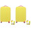 2Pcs Yellow Luggage Case Covers Stretchy Elastic Suitcase Protectors 2