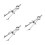 3Pcs Metal Spring Compass Daily Use Portable Silver Accessory 8