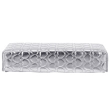 4Stk Maniküre Hand Ruhekissen Silber PU Handstütze Für Nagelpflege