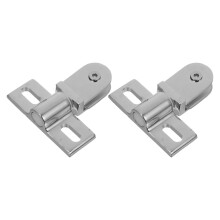 6Pcs Silver Zinc Alloy Pivot Hinges Heavy Duty for Bathroom Doors