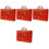 4Pcs Red Wooden Mahjong Set Container Convenient Storage Box 5