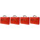 4Pcs Red Wooden Mahjong Set Container Convenient Storage Box 6