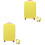 2Pcs Yellow Luggage Case Covers Stretchy Elastic Suitcase Protectors 3