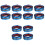 12 Pcs Blue Car Threshold Strip Protective Scratch-Resistant Decor 3