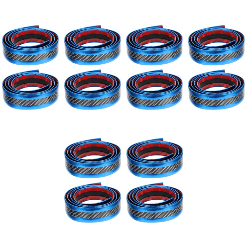 12 Pcs Blue Car Threshold Strip Protective Scratch-Resistant Decor 2
