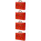 4Pcs Red Wooden Mahjong Set Container Convenient Storage Box 10