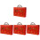 4Pcs Red Wooden Mahjong Set Container Convenient Storage Box 4