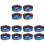 12 Pcs Blue Car Threshold Strip Protective Scratch-Resistant Decor 5
