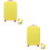 2Pcs Yellow Luggage Case Covers Stretchy Elastic Suitcase Protectors 5