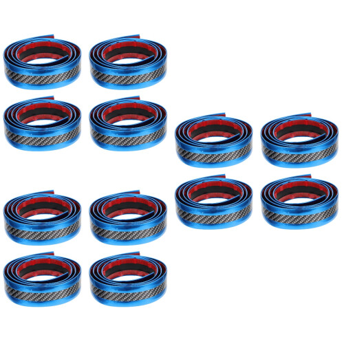 12 Pcs Blue Car Threshold Strip Protective Scratch-Resistant Decor 1