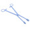2Pcs Long Handle Pet Cleaning ABS Stool Clamp Reptile Grabber Blue 1