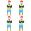 4Pcs Multi Resin Tiny People Figurines for Kids Miniature Model Decor 7
