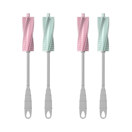 4Pcs Baby Bottle Brush Set 360 Rotatable Cleaning 2