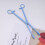 2Pcs Long Handle Pet Cleaning ABS Stool Clamp Reptile Grabber Blue 10