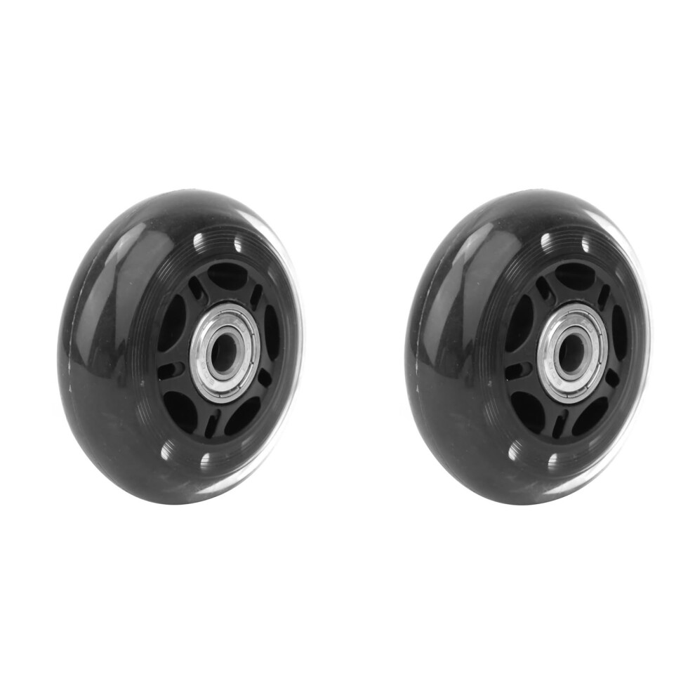 2Pcs 3 Inch Silent Pu Caster Wheels With 608Zz Bearing, Transparent Replacement For Luggage And Carts 9113335630185