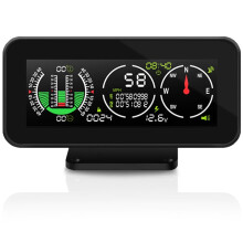 GPS Speedometer and Car Inclinometer with Compass, Pitch Roll Display, Digital HUD AM50B