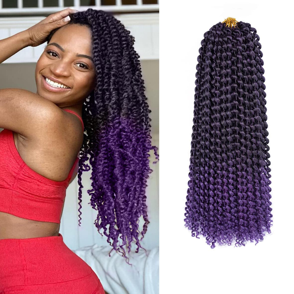 Unisex Short Passion Twist Crochet Hair For Women, Bohemian Water Wave Braids, Lightweight Easy Styling