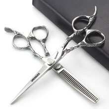 7 Inch Professional Hair Scissors Set, Japanese Stainless Steel Barber Shears with Ergonomic Grip and Sharp Blades