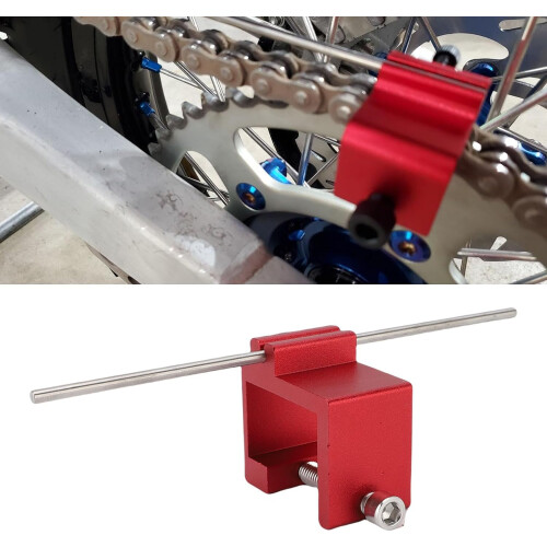 Motorcycle and ATV Chain Alignment Tool with Durable Metal Construction for Precise Adjustment 2
